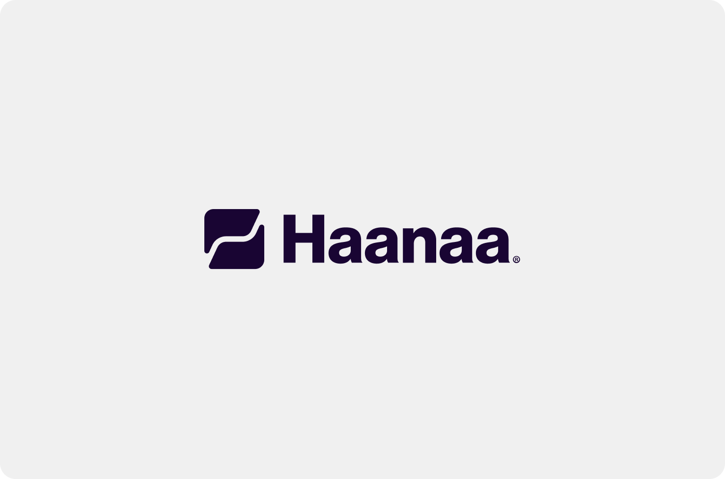 Final Haanaa lockup in brand purple