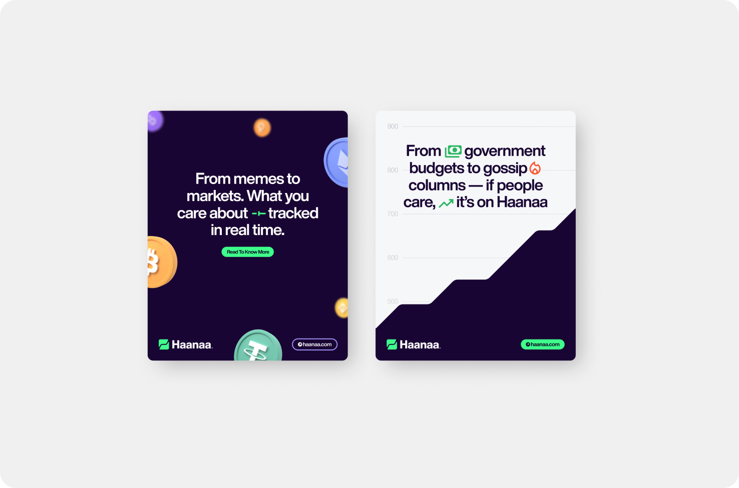 Color social posts — crypto and markets