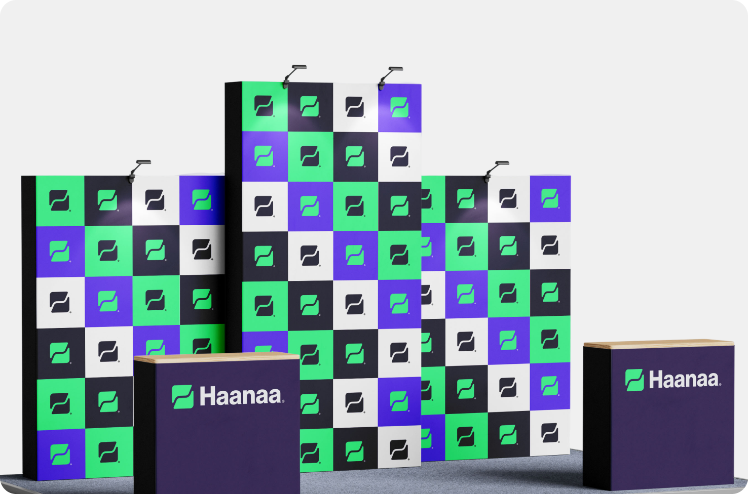 Exhibition stand — branded backdrop wall