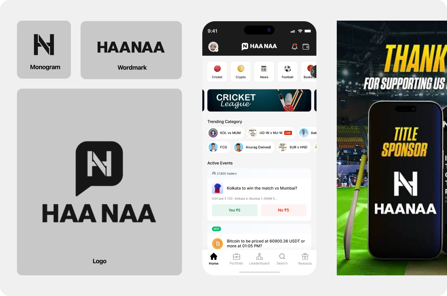 Before rebrand — old logo, app, identity